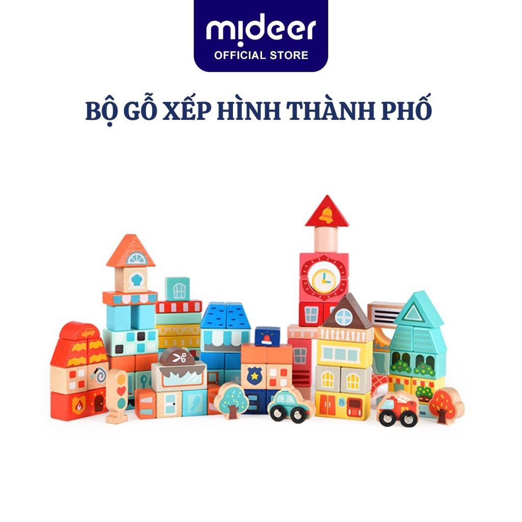 Đồ Chơi Gỗ Cao cấp Cho bé Mideer CITY BLOCKS 2,3,4,5 Tuổi