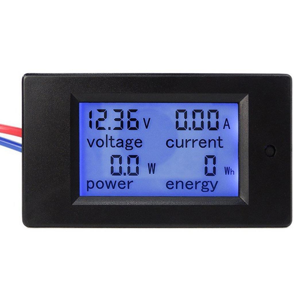 20A DC MÀN HÌNH LCD Kỹ Thuật Số, Điện Công Suất W KWh Đo Ampe Kế Vôn Kế