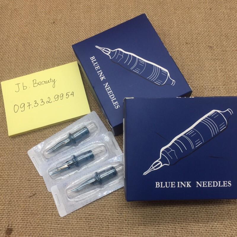 Kim máy pen loại xịn M1, RM, RL Blue Ink Needles - Hộp 10 chiếc