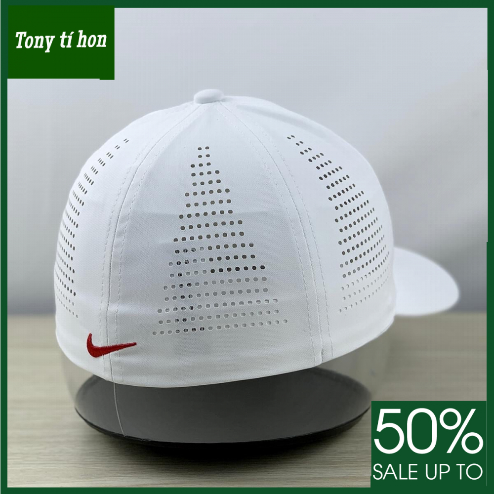 [ Miễn ship / giảm giá ] MŨ NÓN LƯỠI TRAI NAM NỮ BÍT ĐUÔI LOGO NIK CAO CẤP- màu trắng