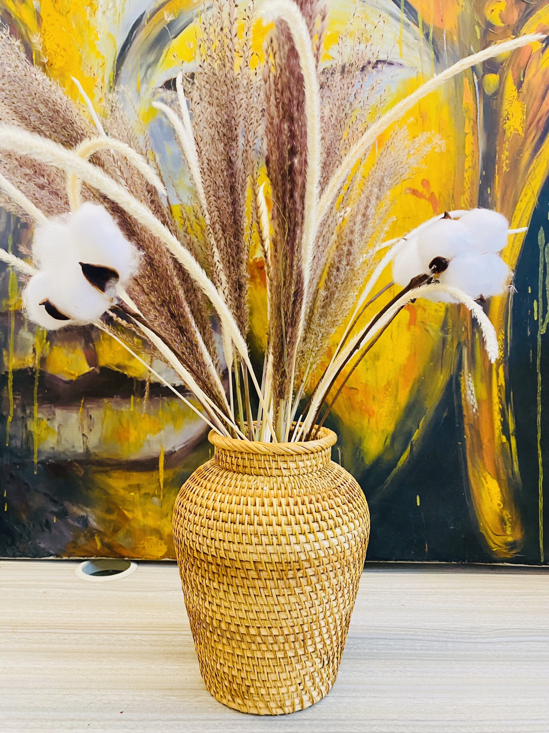 Bình hoa mây - rattan flowerpot
