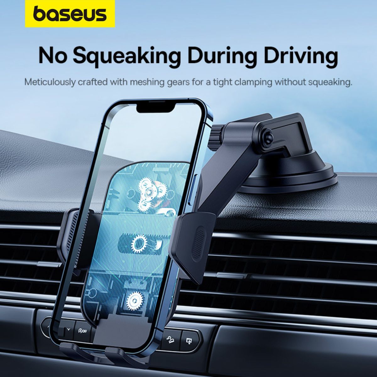 Giá đỡ Baseus UltraControl Go Series Clamp-Type Phone Holder điện thoại xe ô tô -Hàng Chính Hãng