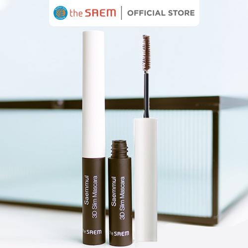 Mascara Làm Dày và Cong Mi the SAEM Saemmul 3D Slim Mascara - Brown 4g