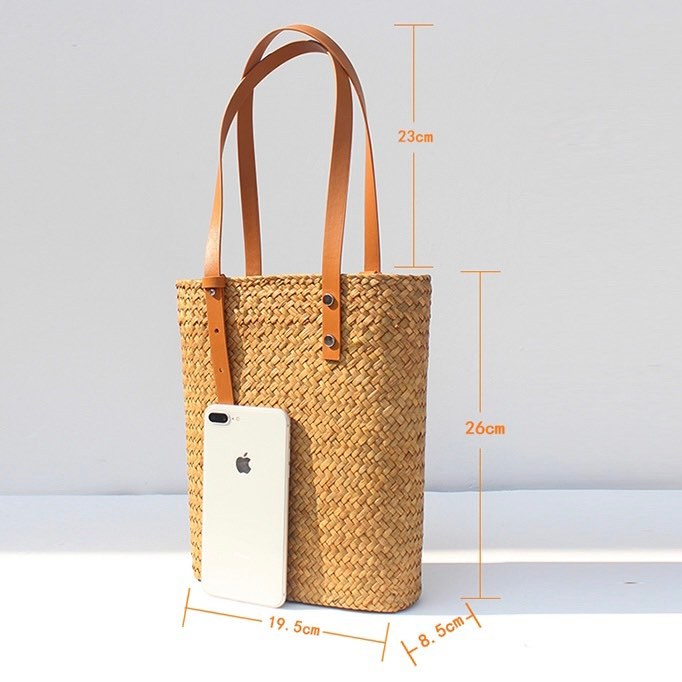 Túi nhỏ mây tre lá rơm dệt,túi xách tay nữ đan tay đi biển túi mini dệt thủ công handmade Giỏ đan lát wicker bags bamboo