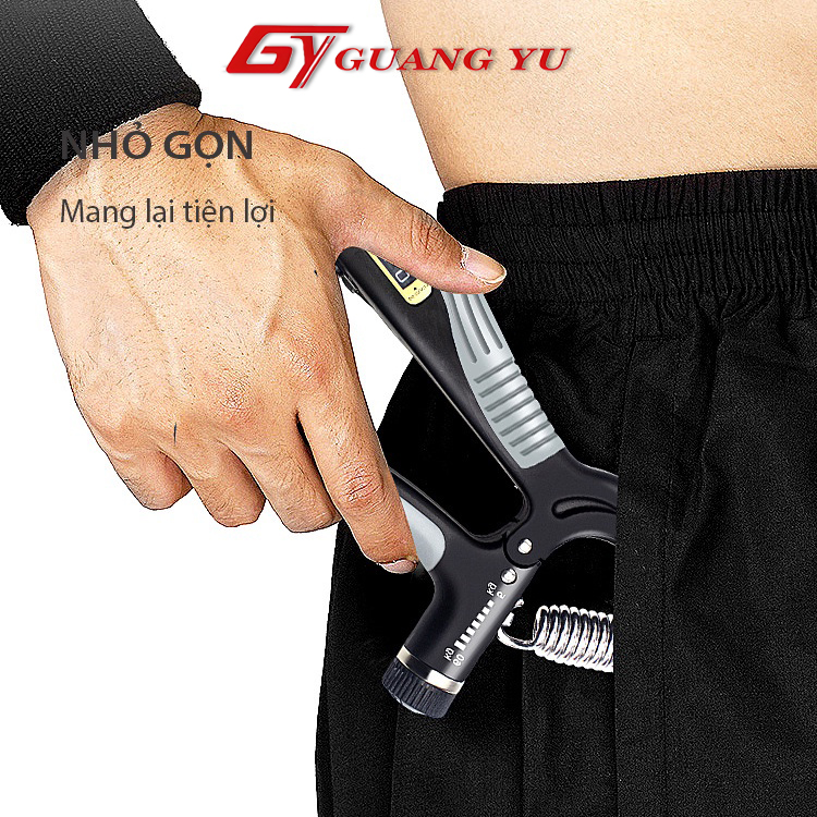 Kìm bóp tập tay GUANG YU dụng cụ hỗ trợ tập cơ tay, cẳng tay, kìm tùy chỉnh lực từ 5 đến 60kg có bộ đếm số