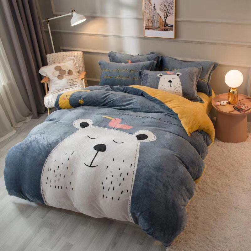 Sét Nỉ Nhung 5D 4 Món Mẫu Siêu Cute -PP