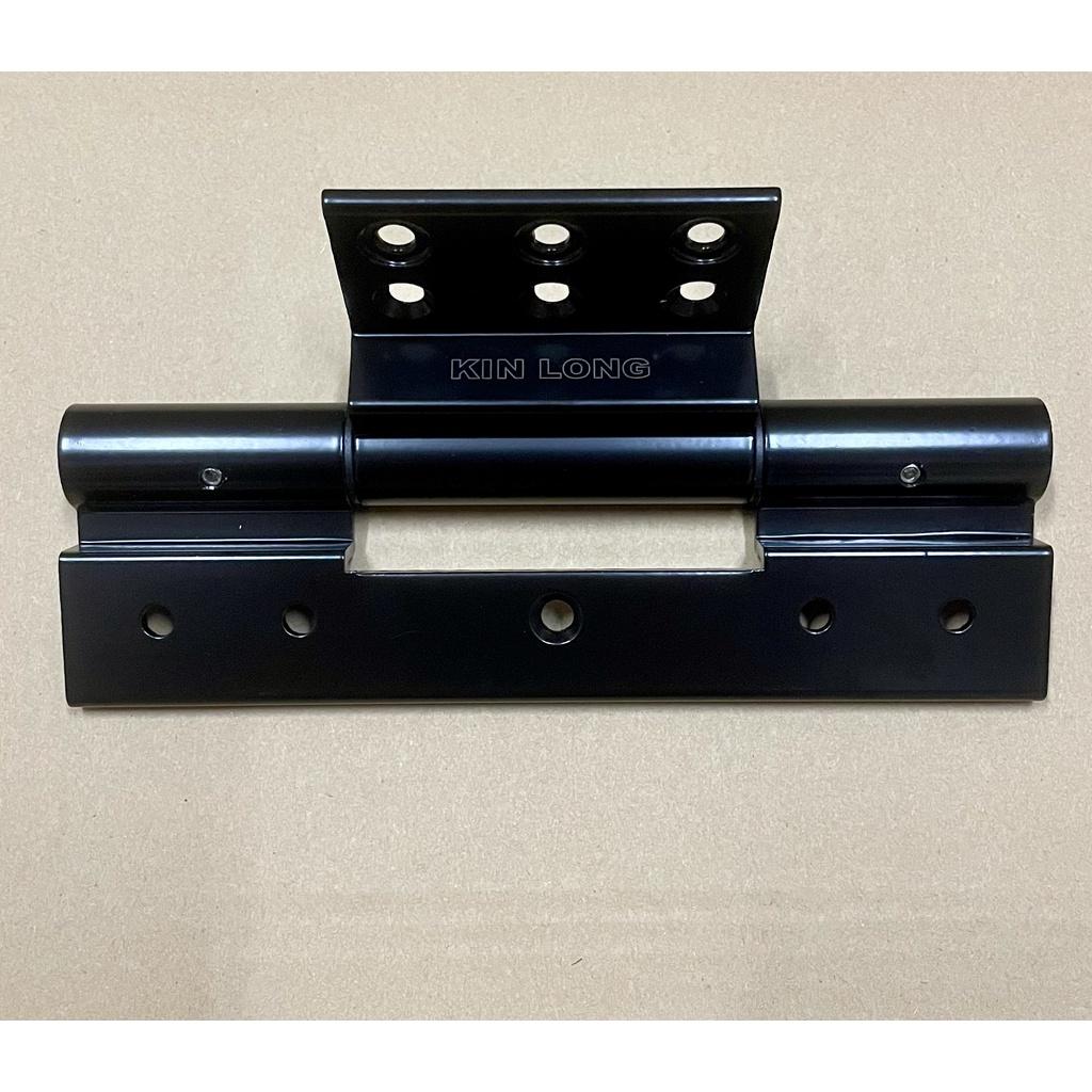 Bản lề 4D đen 20cm KinLong 5 lỗ (đệm nhựa) cho cửa nhôm XingFa hệ 55