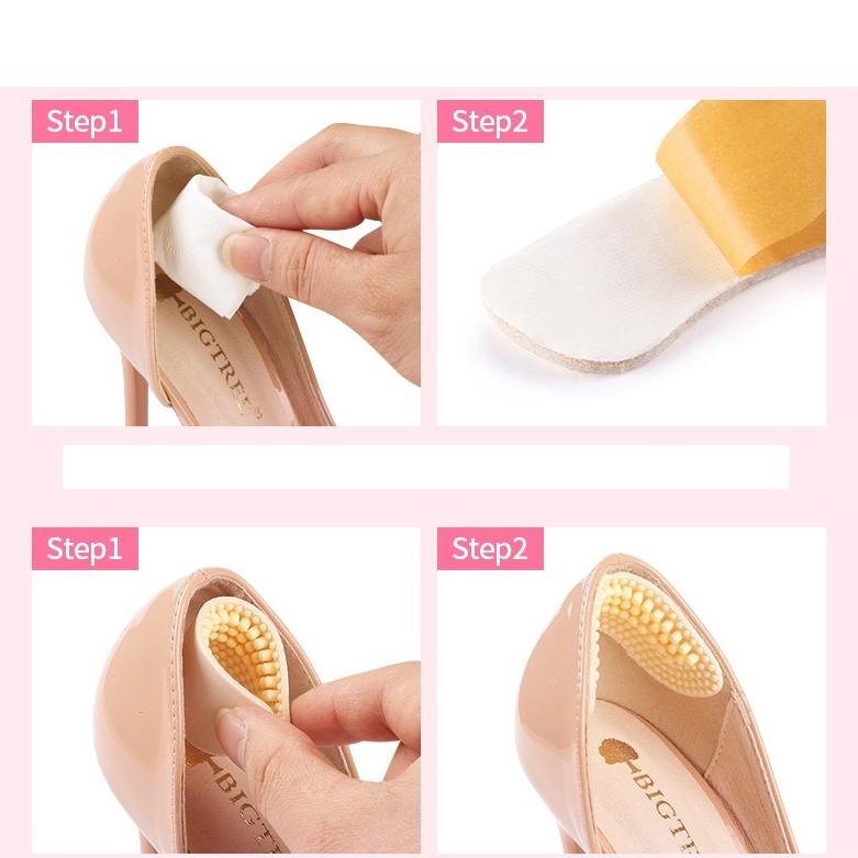 Miếng Lót Gót Giày Chống Trơn Trượt, Tuột Gót, Bảo Vệ Bàn Chân Khi Đi Giày Cao Gót, Mềm Mại
