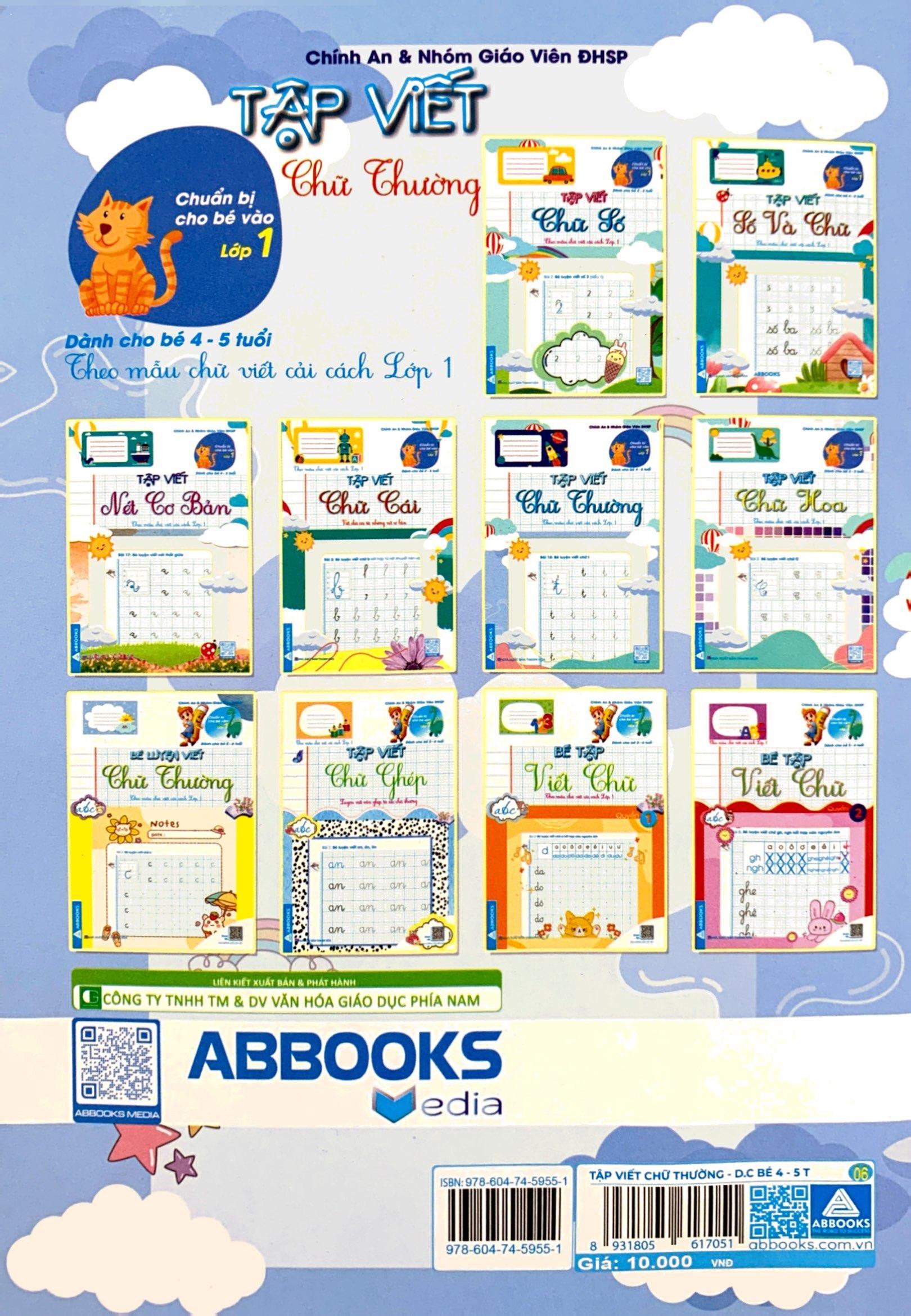 Chuẩn Bị Cho Bé Vào Lớp 1 - Dành Cho Bé 4-5 Tuổi - Tập Viết Chữ Thường