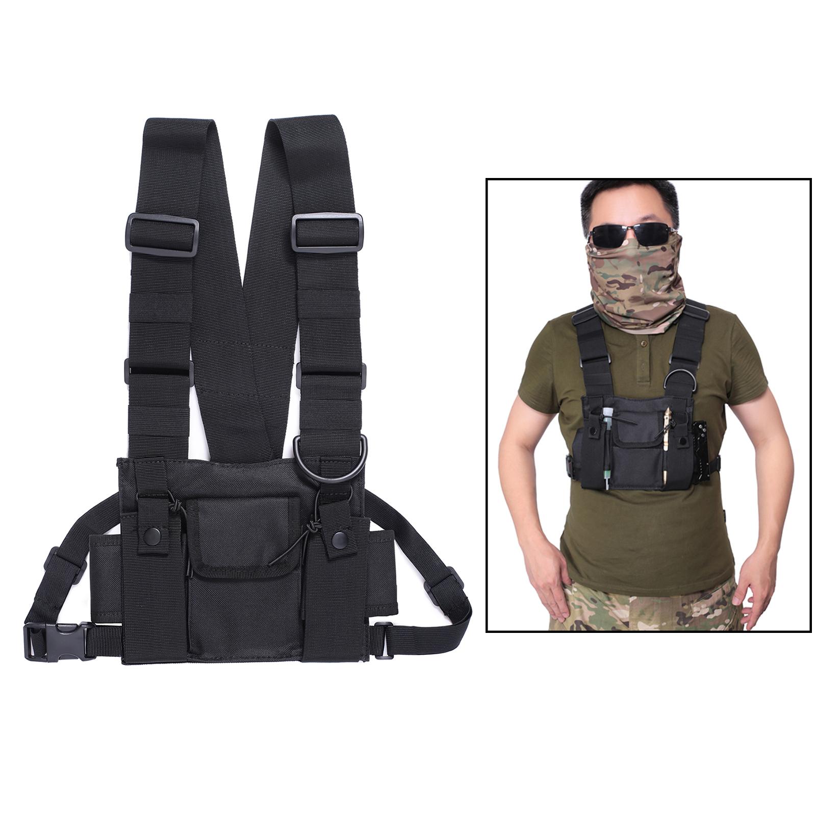 Men Chest Rig Vest Outdoor Harness Bag Shoulder Bag Phone Holder