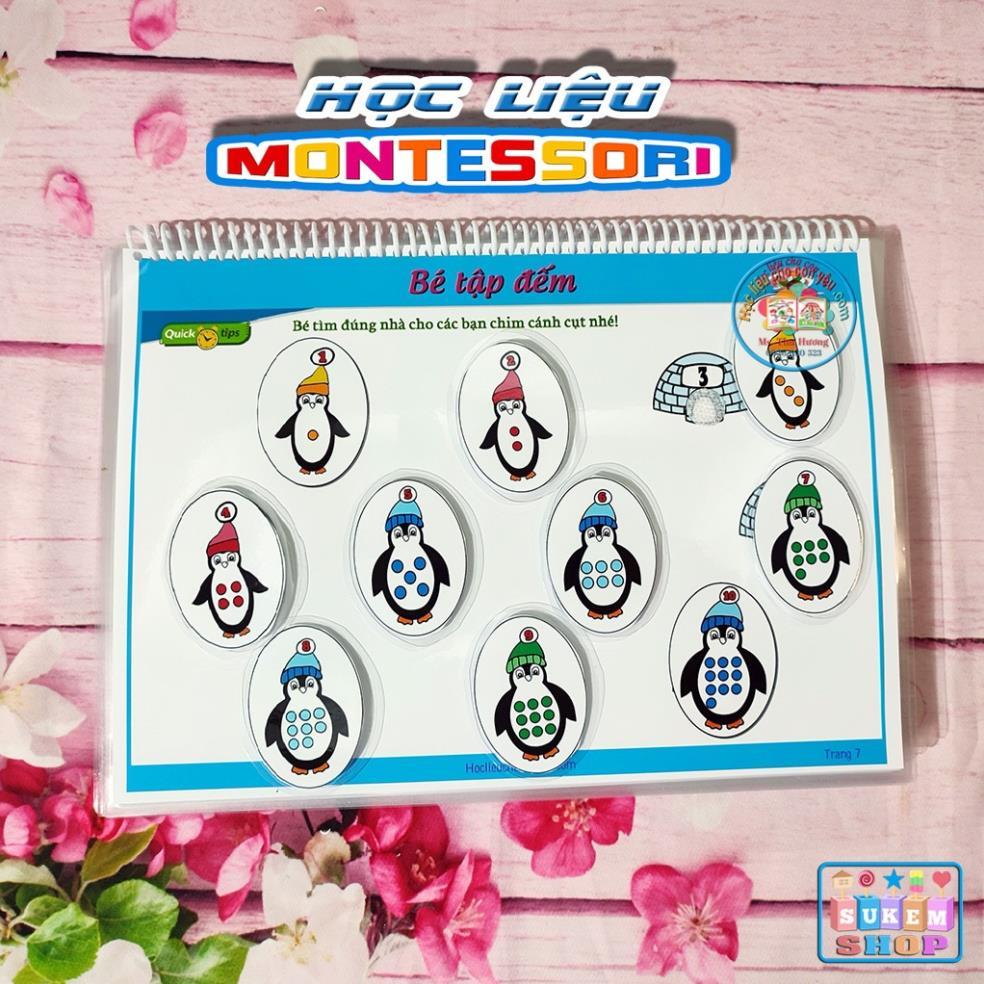 Bộ học liêu siêu xinh Montessori cho bé từ 1-3 tuổi, học liệu tương tác giúp bé nhận biết sớm