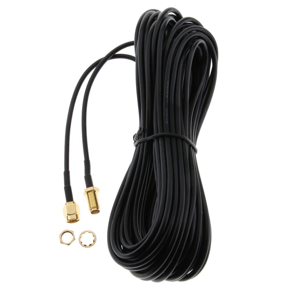 2Pcs Antenna Extension Cable RP-SMA Male to Female Router Aerial Adapter #2