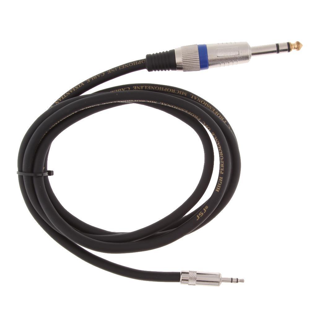 3.5mm to 6.35mm Adapter Audio Cable Cord for Mixer Amplifier Guitar