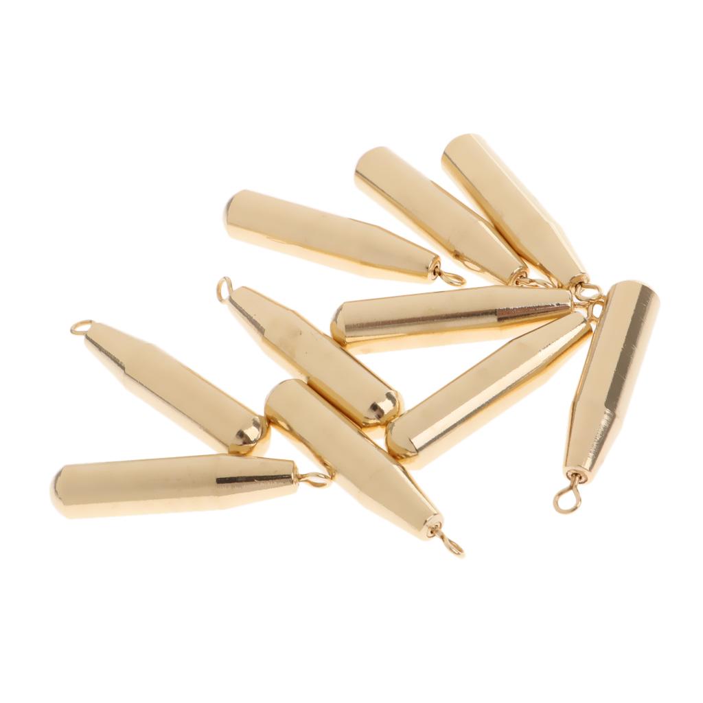 30pcs Brass Sinker Drop Shot Weights Sinker Perch Pike Fishing