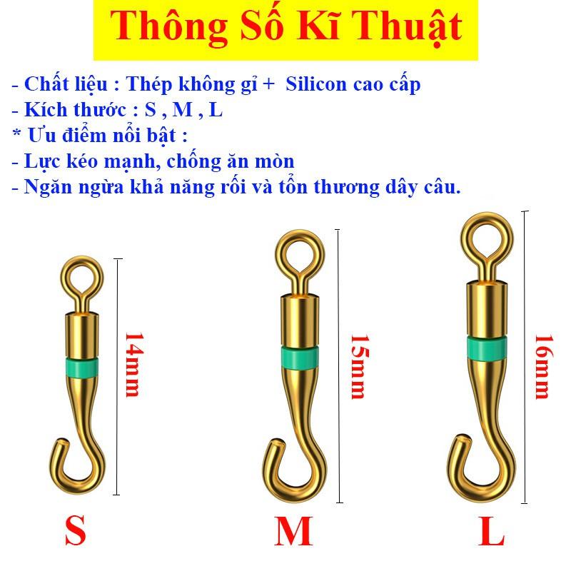 Vỉ 5 Khóa Link Số 9 , Mà Ní Buộc Trục Câu Đài Câu Đơn Chống Xoắn Cao Cấp PK-1