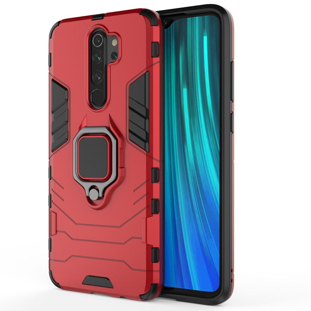 Ốp lưng cho Xiaomi Redmi Note 8 Pro iron man chống sốc kèm nhẫn xoay chống xem video bảo vệ camera