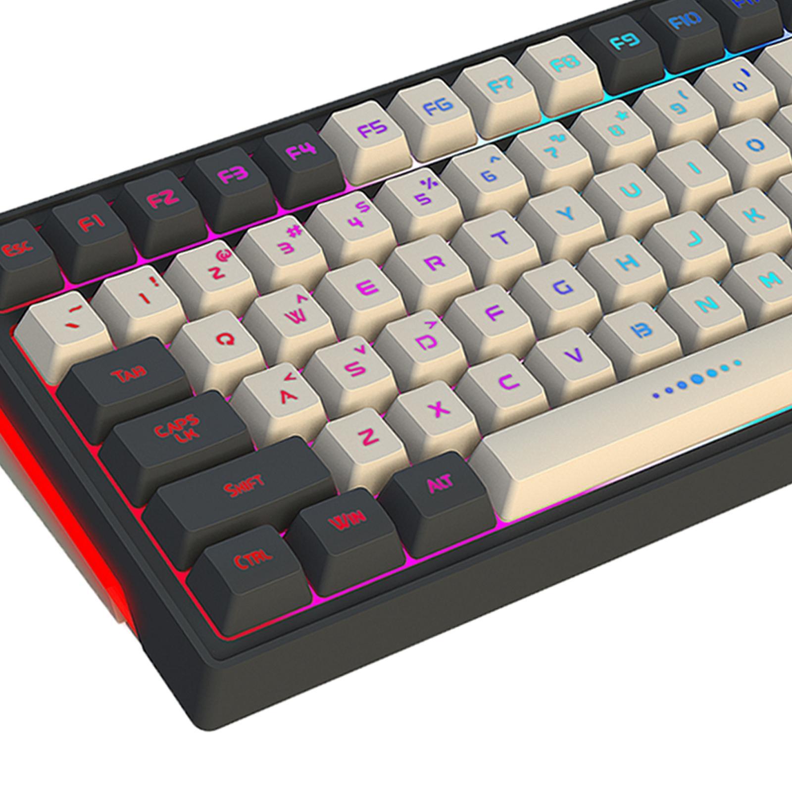 Compact 96 Keys Wired Mechanical Keyboard RGB Backlight Computer Keypad