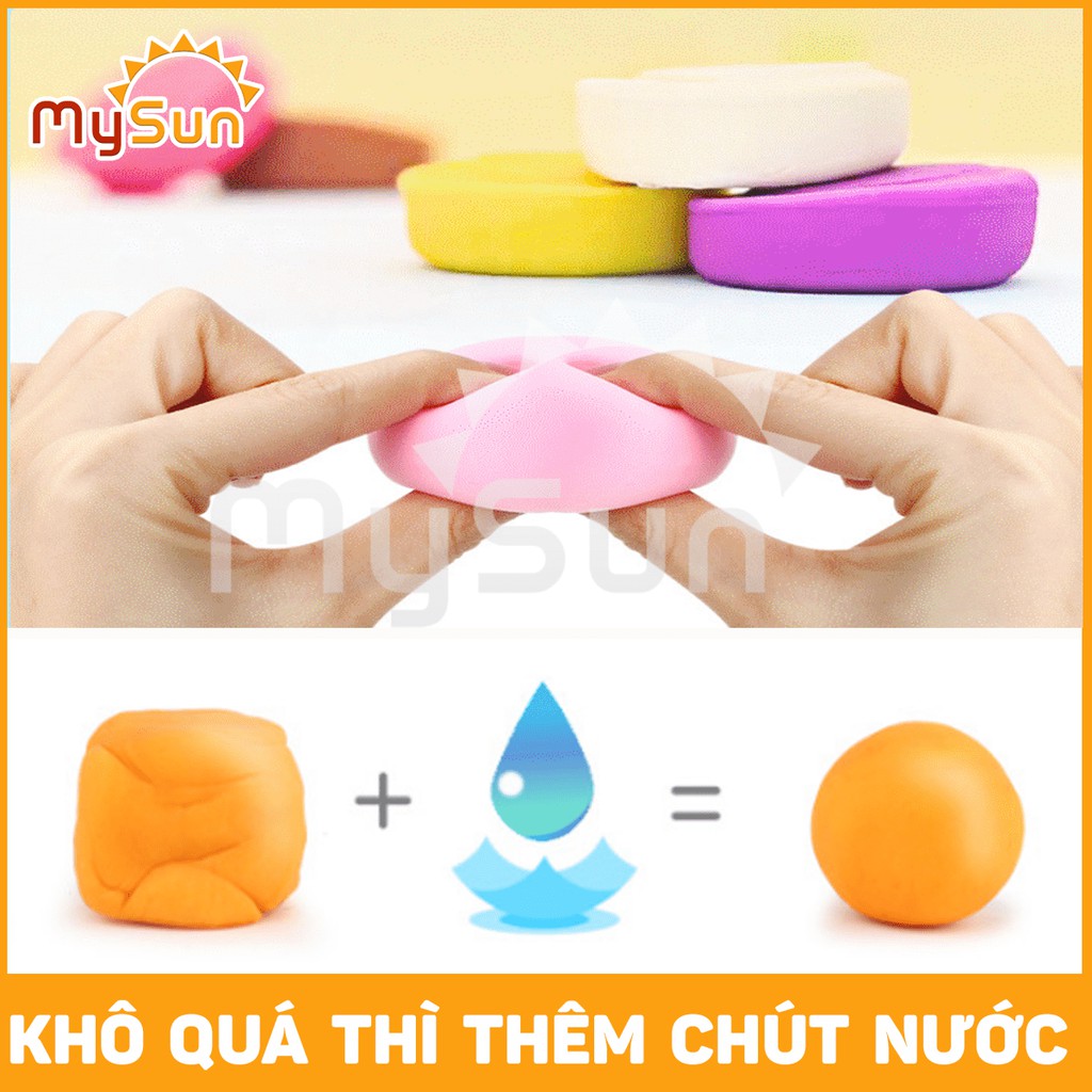 Bộ đồ chơi đất nặn BỘT MÌ trẻ em sinh học tự khô cho bé | Bộ đồ chơi nấu ăn nhà bếp đất sét cao cấp cho bé - MYSUN