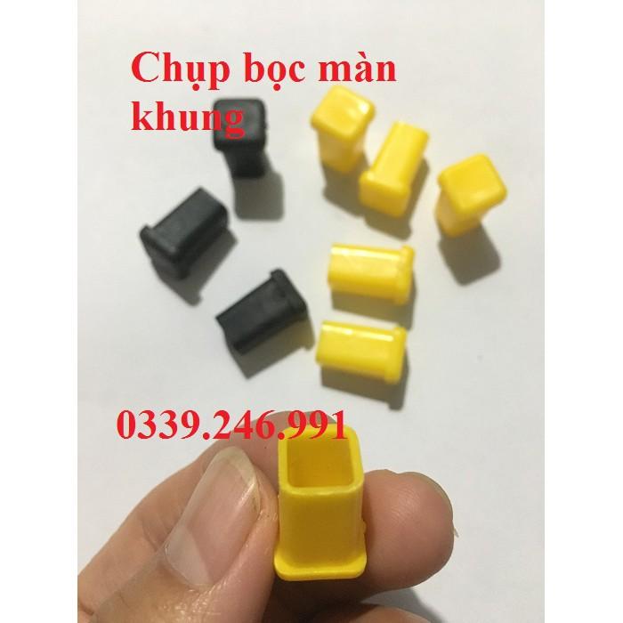 20 nút vuông 12.7 mm bịt hộp chống xước, phụ kiện cho màn khung núm, chụp cao su, nhựa bọc chân ống hộp bộ màn khung