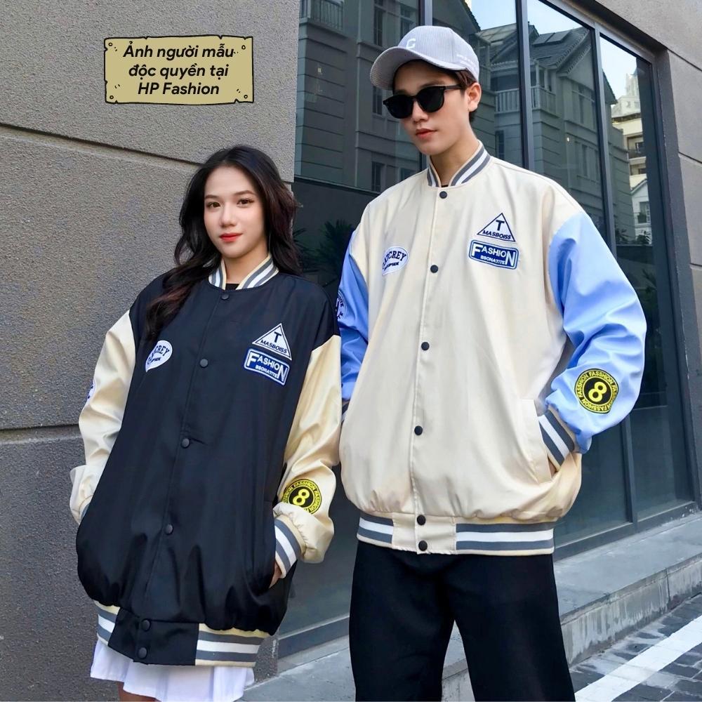 Áo khoác bóng chày form rộng FASHION vải dù cao cấp ️Áo bomber Varsity dáng Unisex nam nữ D03