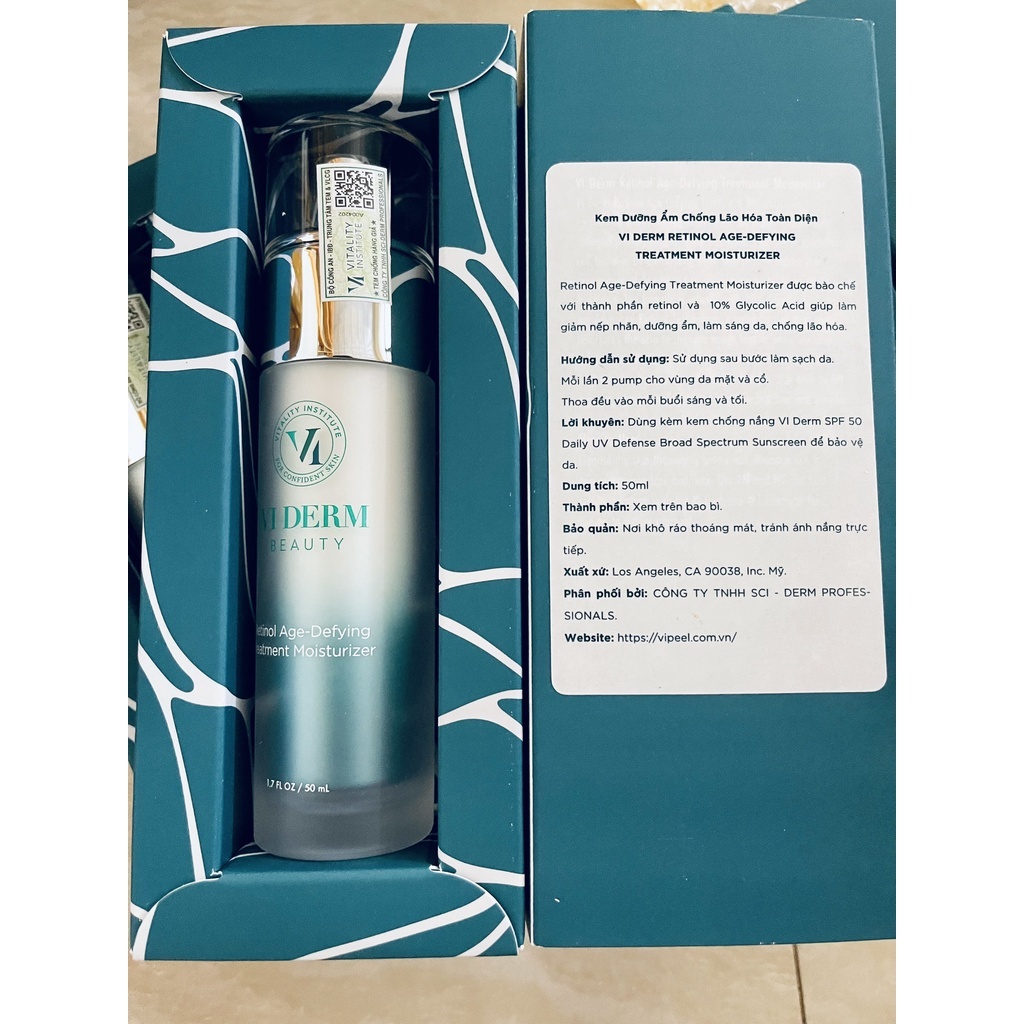 VI Derm Retinol Age-Defying Treatment Moisturizer Kem Dưỡng Chống Lão Hóa Toàn Diện 50ml