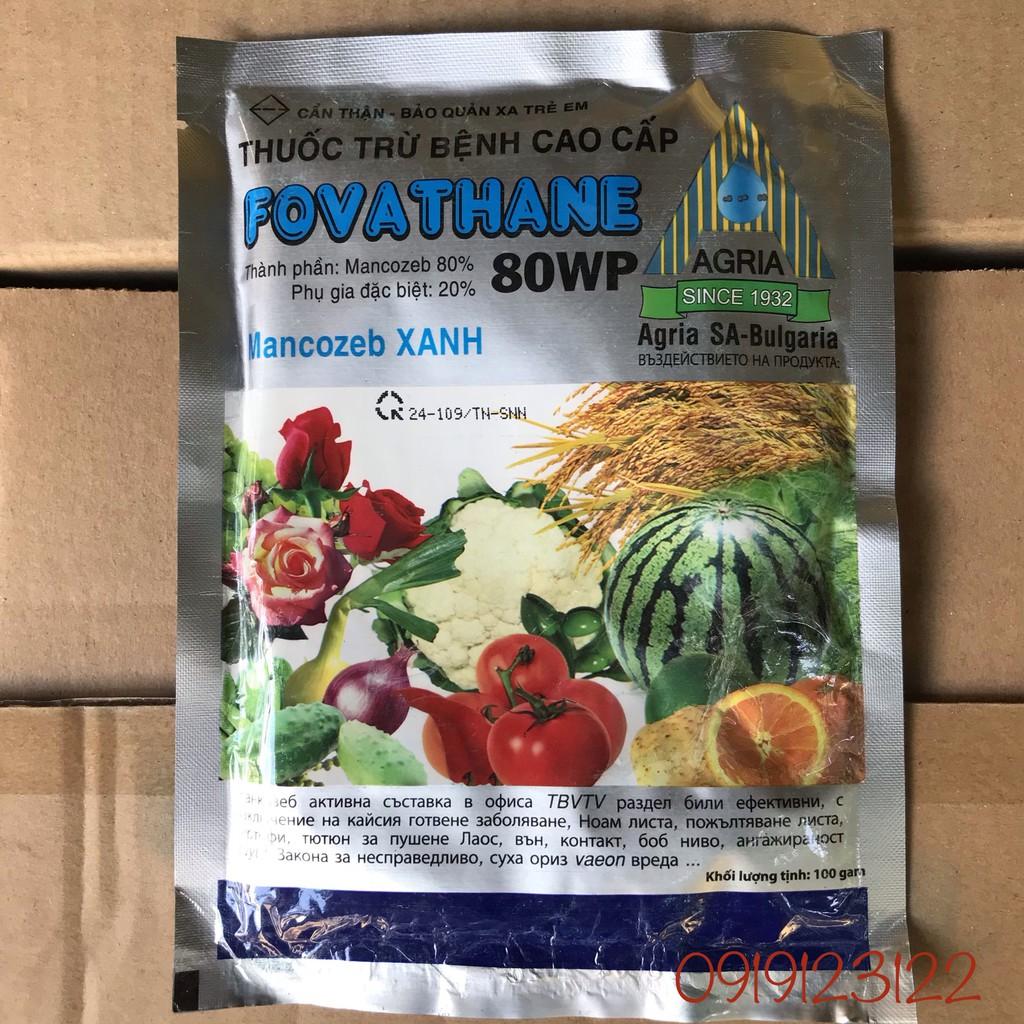 THUỐC TRỪ BỆNH CAO CẤP FOVATHANE MANCOZEB XANH 100G