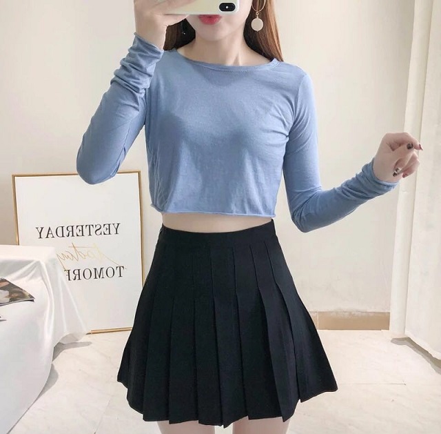 Chân váy xếp ly Tennis Skirt Chữ A Dáng Ngắn