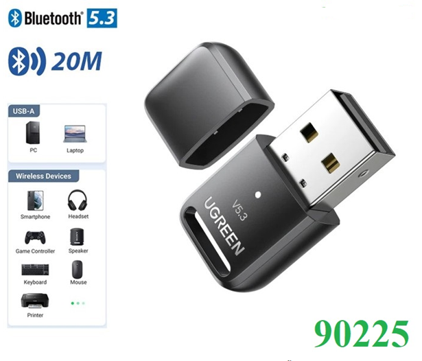 Thiết bị kết nối USB Bluetooth Ugreen 90225 kết nối cùng lúc 7 thiết bị - Hàng chính hãng