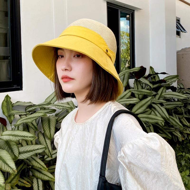 Nón Bucket Nữ / Nón Rộng Vành Nữ / Mũ Cói Rộng Vành / Nón Chống Nắng / Mũ Trùm Đầu Chống Nắng / Nón Vành Rộng Chống Tia UV Thời Trang Dành Cho Nữ