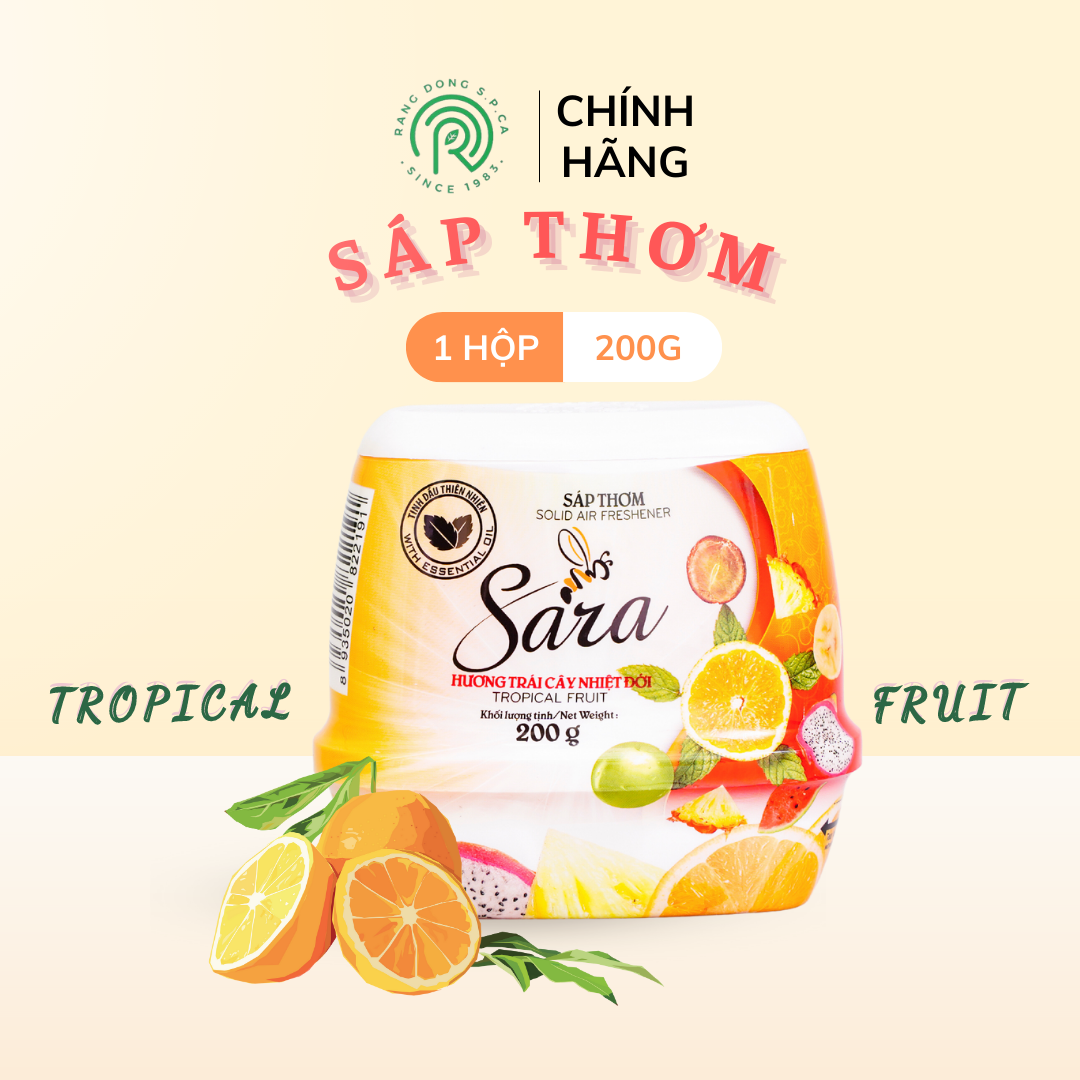 Sáp thơm 2 tầng Sara 200g - Hương Trái Cây Nhiệt Đới