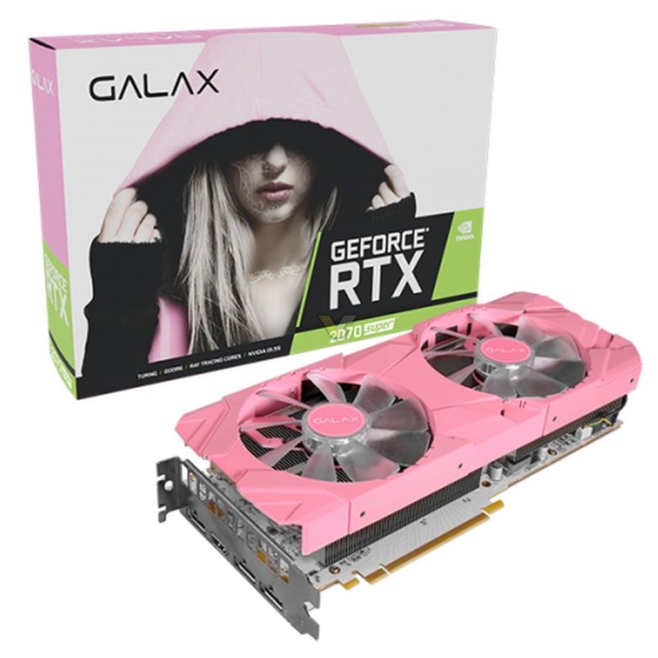 Card đồ họa VGA GALAX GeForce RTX 2070 Super EX (1-Click OC) PINK Edition 8GB GDDR6 256-bit DP*3/HDMI - Hàng Chính Hãng