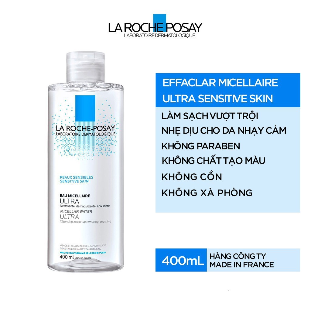 Tẩy trang La Roche-Posay Micellar Water Ultra Sensitive Skin - Nước tẩy trang La Roche Posay cho da nhạy cảm