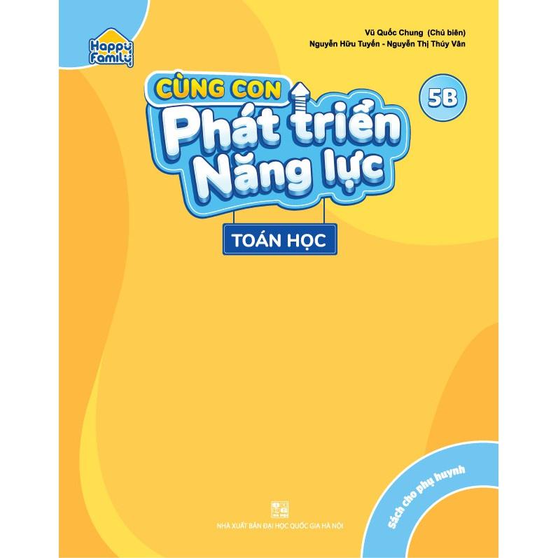 Sách - Bộ 4 cuốn Happy Family: Cùng con phát triển năng lực Toán học 5 (Tập 5A - 5B)