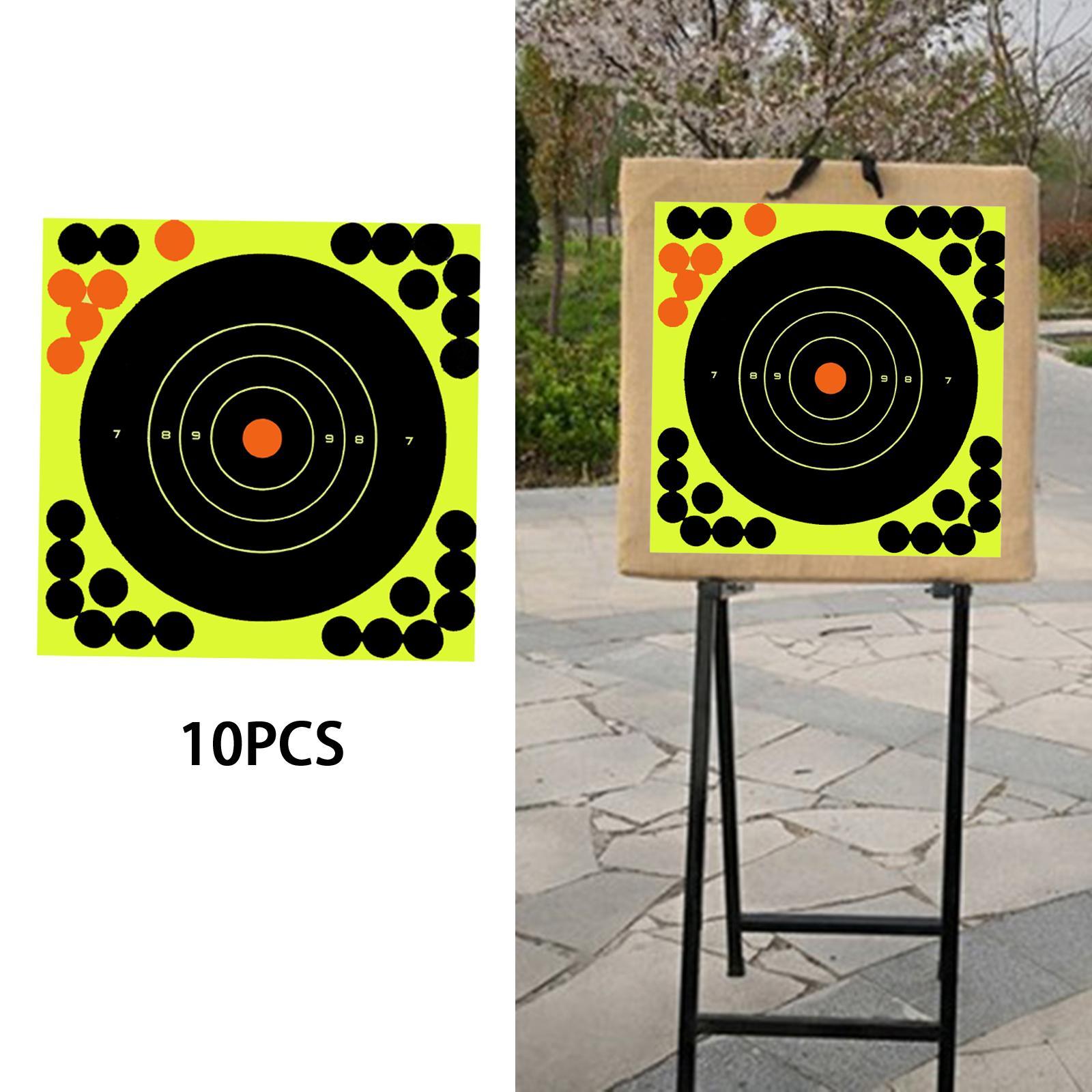 10 Reactive Splatter Self Adhesive 8" Paper Target Stickers