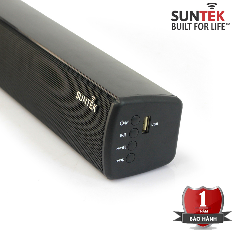 Loa Thanh Soundbar TV Bluetooth Speaker SUNTEK KMS-141 - Công suất 40W | 4 Loa Âm Thanh Vòm | Đèn báo | Điều khiển Từ xa | Kết nối: Bluetooth 5.0, USB, Aux 3.5mm, Coaxial & Optical- Hàng Chính Hãng