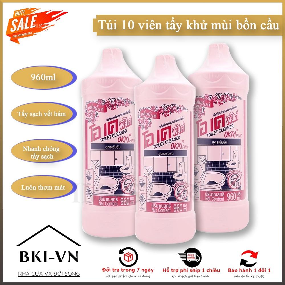 Chai tẩy toilet bồn cầu đậm đặc OKAY Thái Lan 960ml - TAYBCOKAY