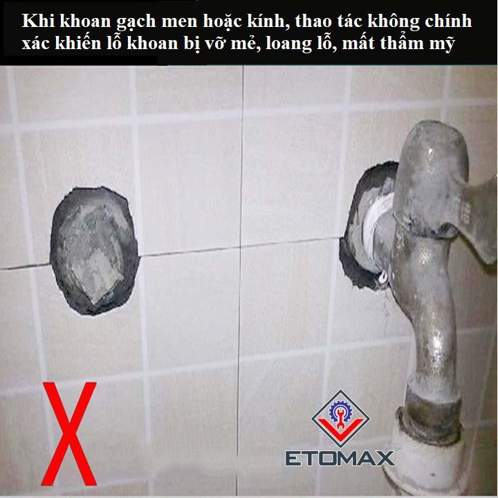 Bộ cữ định vị lỗ khoan trên gạch men, kính