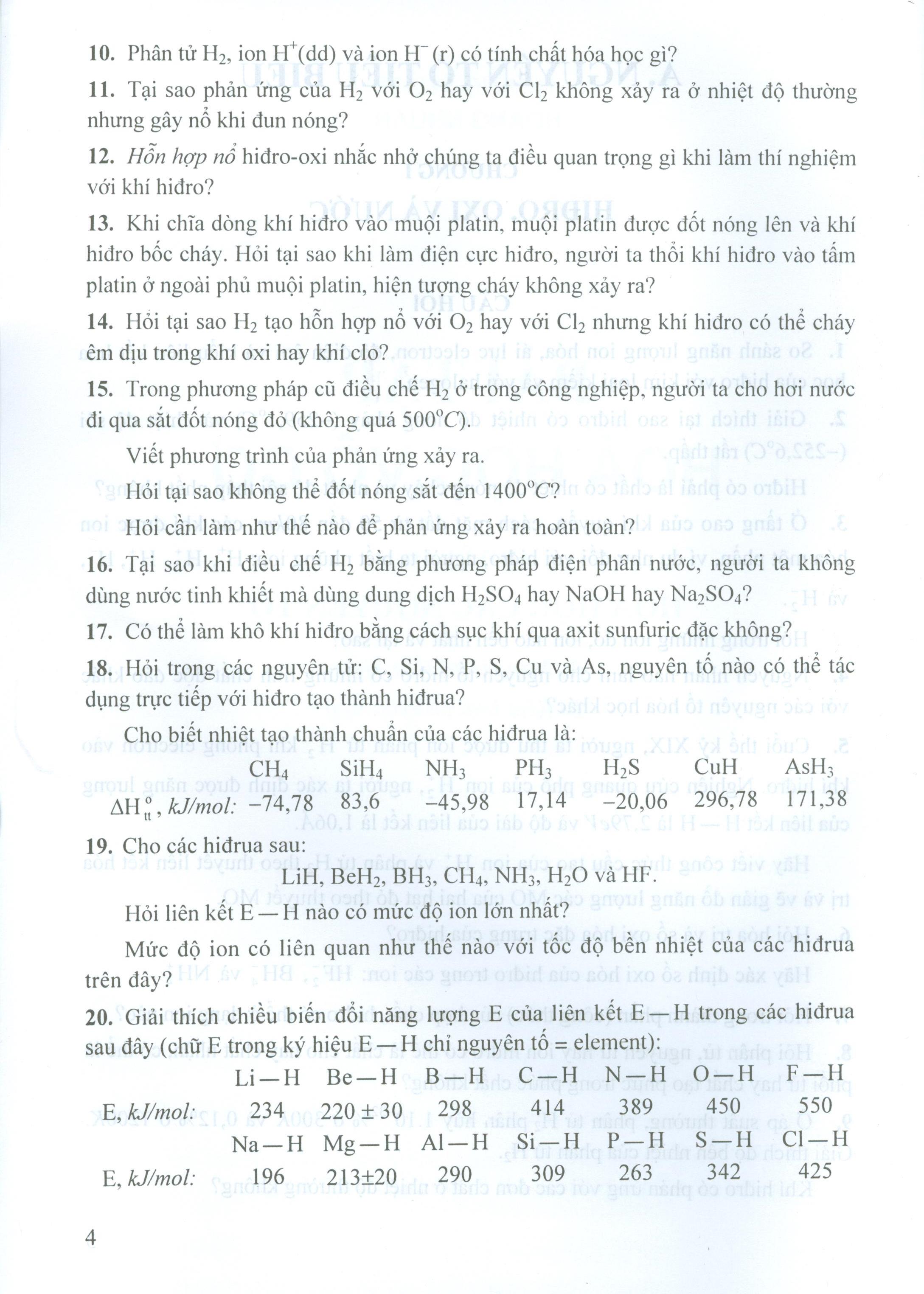 Bài Tập Hóa Học Vô Cơ, Quyển III - Hóa Học Các Nguyên Tố