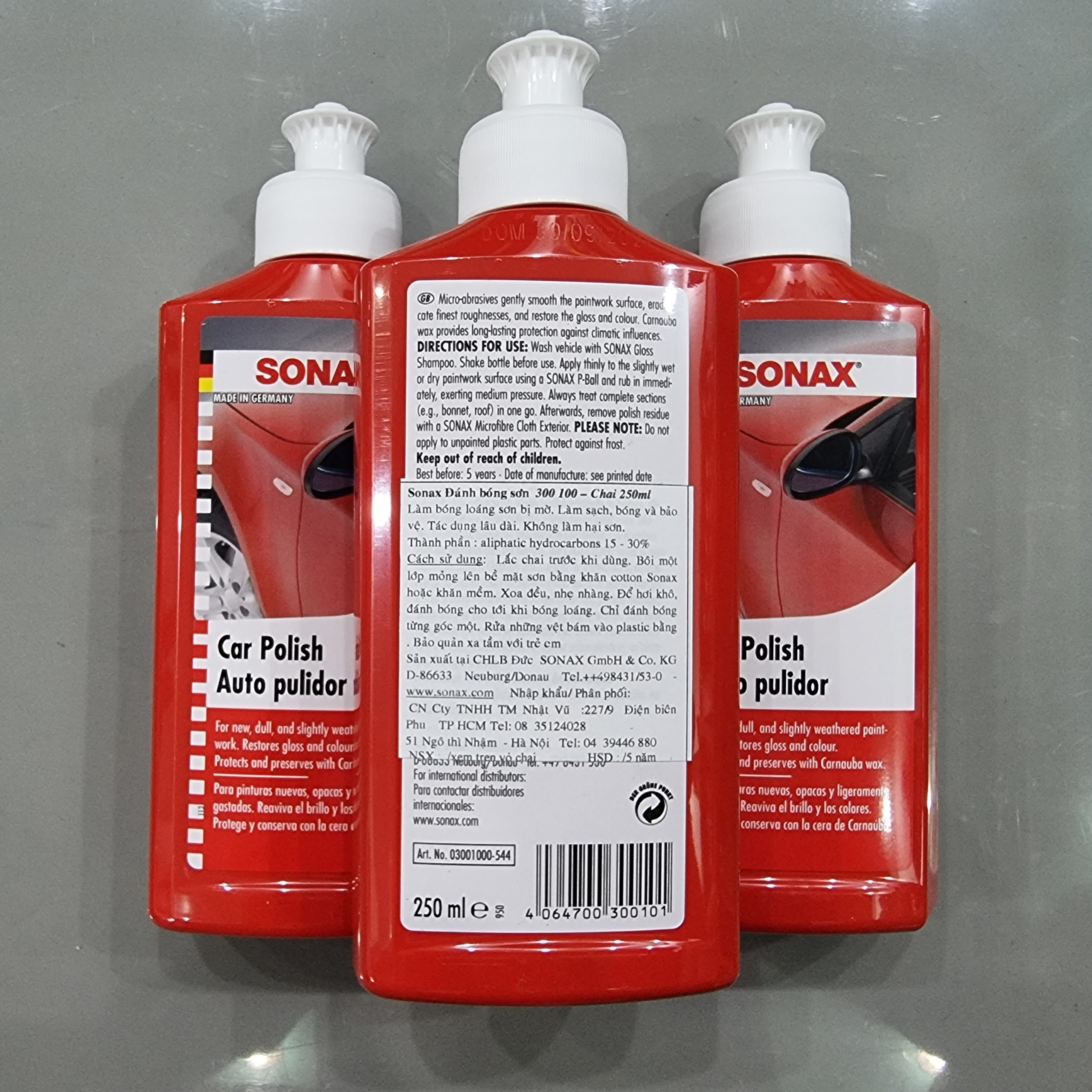 Kem Đánh Bóng Sơn Xe Mờ Xước SONAX Car Polish - 300100