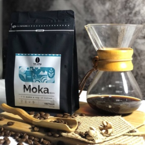 100% Cà phê Moka LÂM ĐỒNG Tinh Coffee Vị chua đặc trưng, thơm đắng nhẹ nguyên chất, rang xay mộc - 250gr / 500g