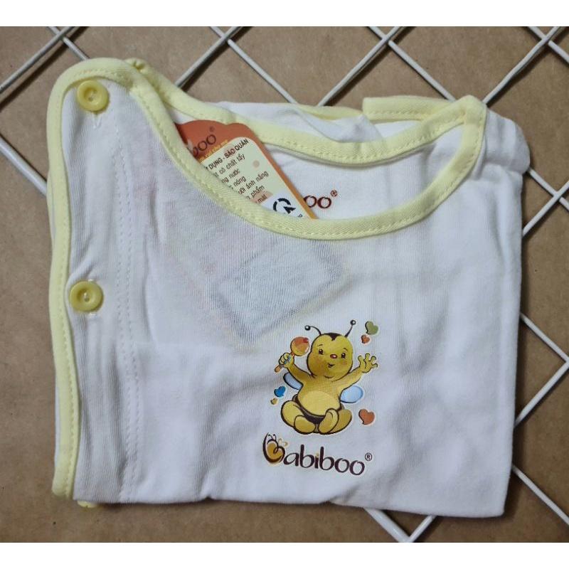 Áo sơ sinh bác sĩ viền màu tay ngắn - BABIBOO