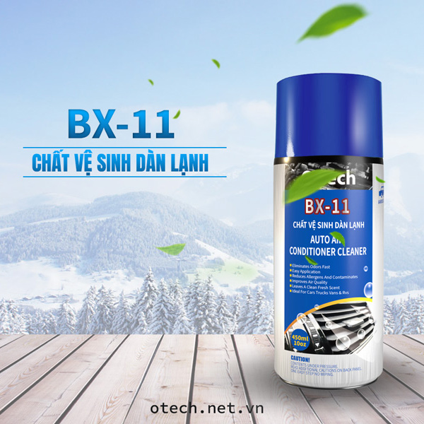 Bình xịt BX-11 Chất vệ sinh dàn lạnh O’tech Auto Air Conditioner Cleaner