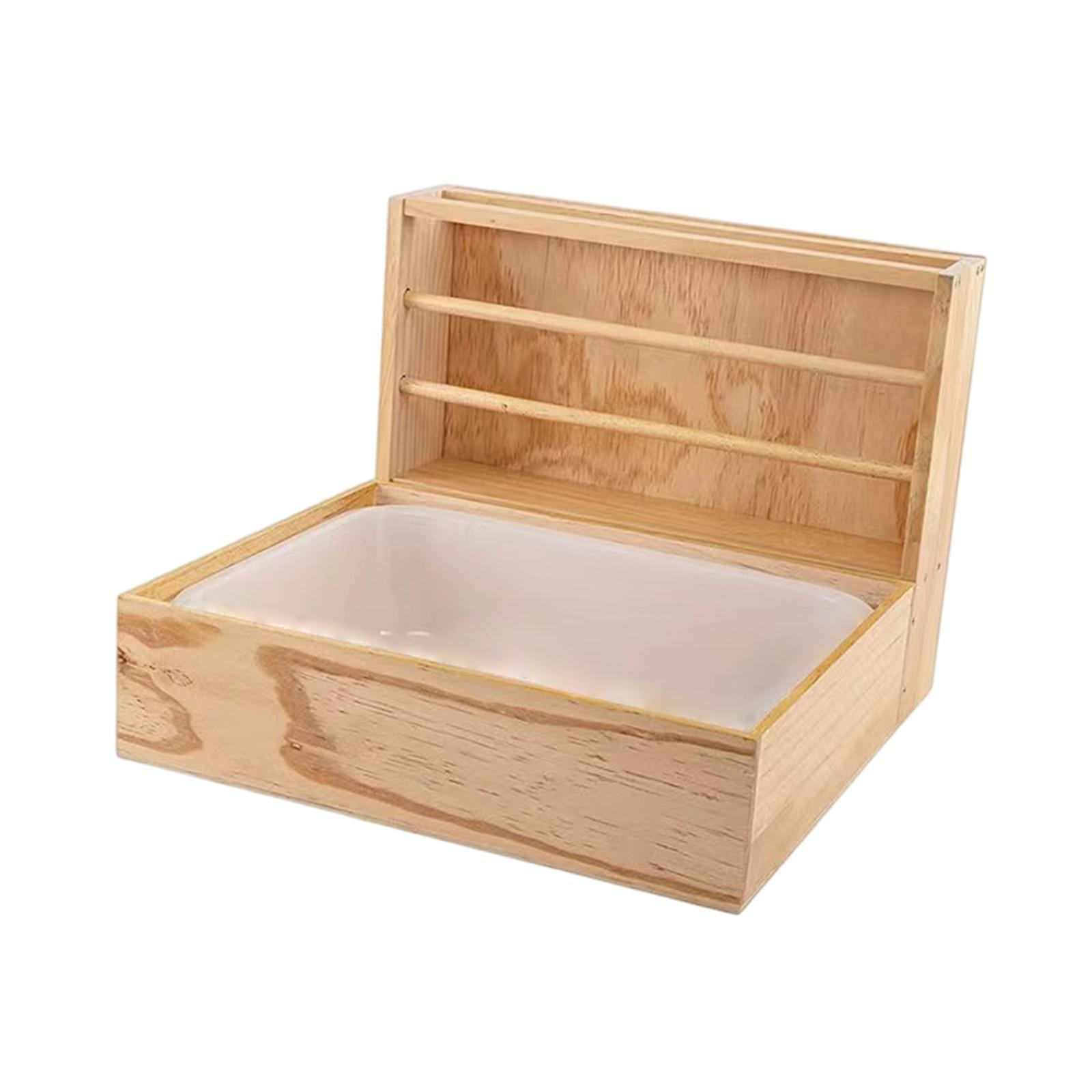 Wooden Rabbit Hay Feeder with Litter Box Guinea Pig Bunny Hay Manger Feeder