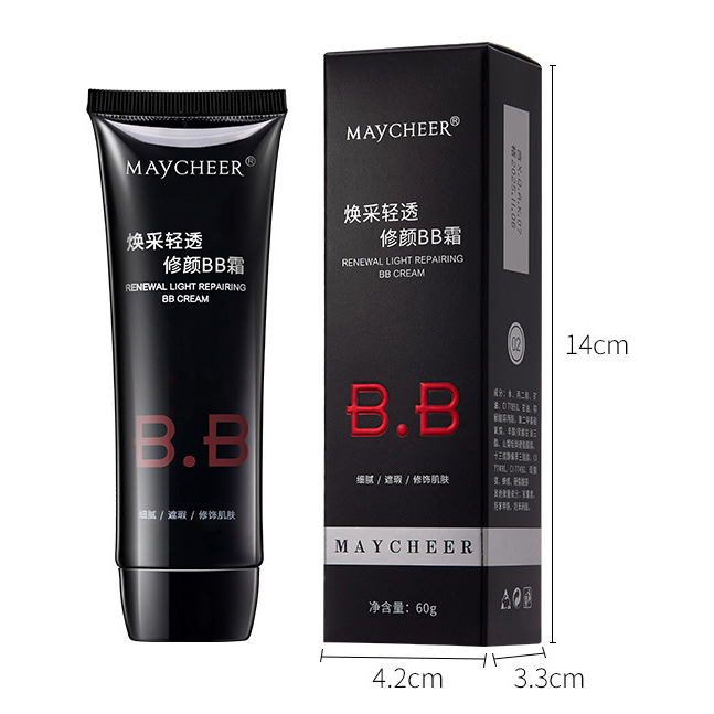 Kem nền BB Cream Maycheer che khuyết điểm dưỡng ẩm cho da trang điểm trong suốt 60ml