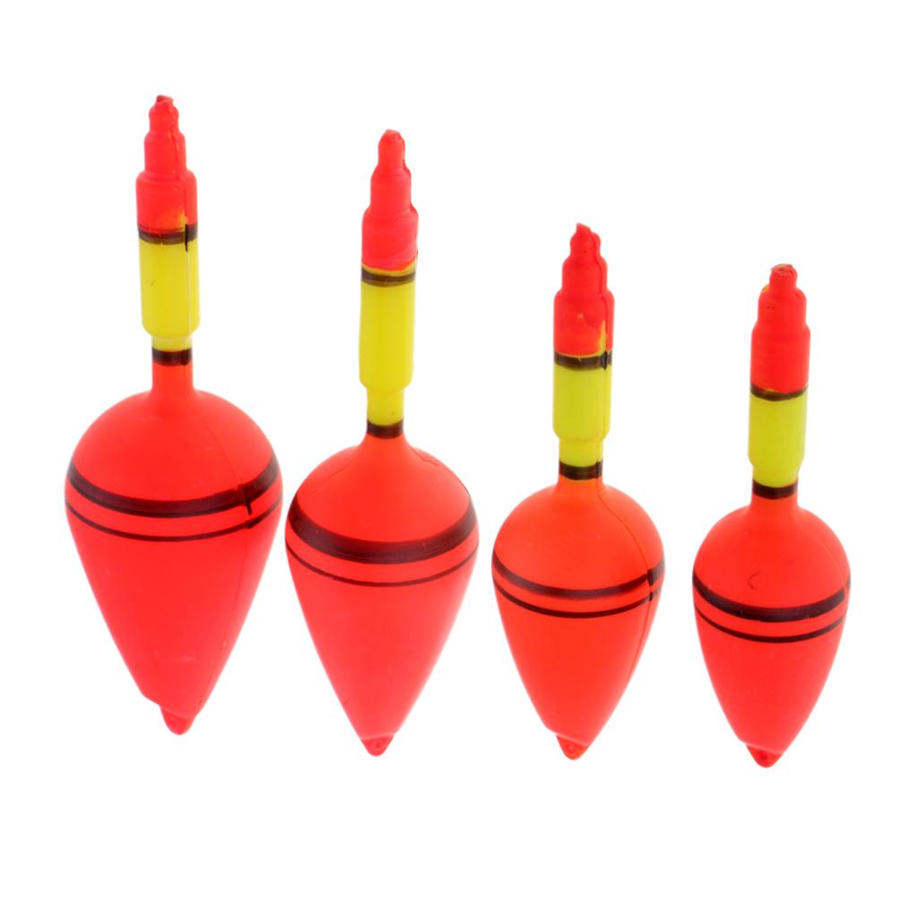 4pcs Luminous Fishing Float Light Stick Vertical Buoy Floating Tube Bobber