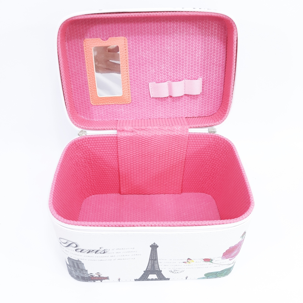 Cốp Makeup Cá Nhân Bọc Da Cỡ Lớn, Có Hoa Văn Trang Trí, Đựng Đồ Makeup, Nail, Nối Mi, Phun Xăm, Độ Bền Cao, Không Thấm Nước, Tay Cầm Chắc Chắn