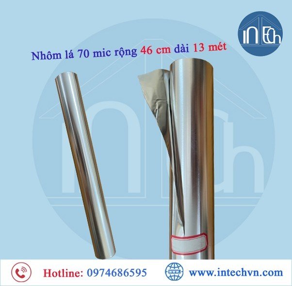 Màng nhôm Aluminum Foil (Giấy nhôm rộng 460mm dày 0.07mm dài 13m)