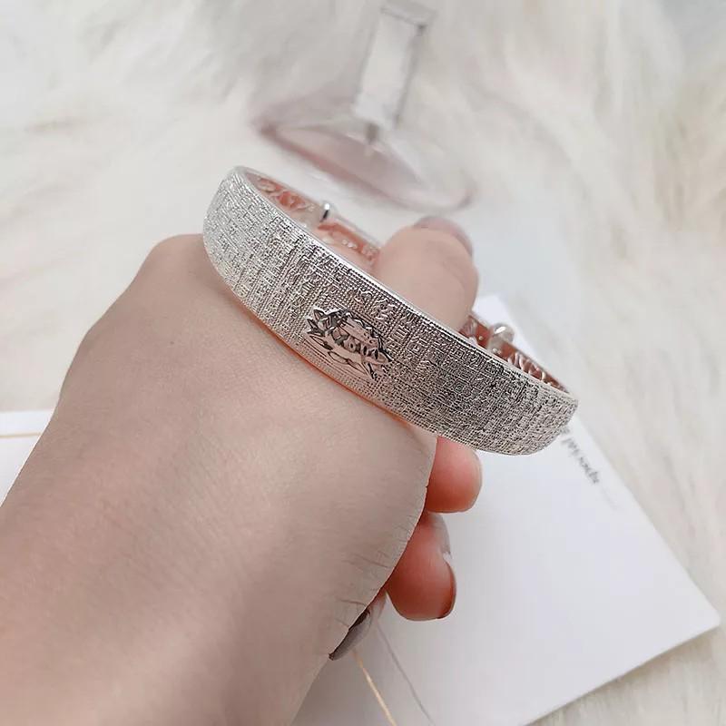 Vòng tay nữ tròn phay BẠC TA 1