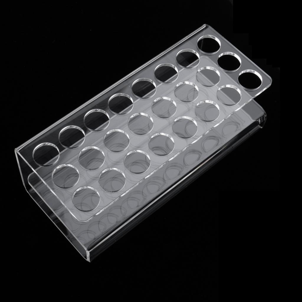 24 Holes Pen Display Stand Pencil Transparent Acrylic Organizer Rack Holder