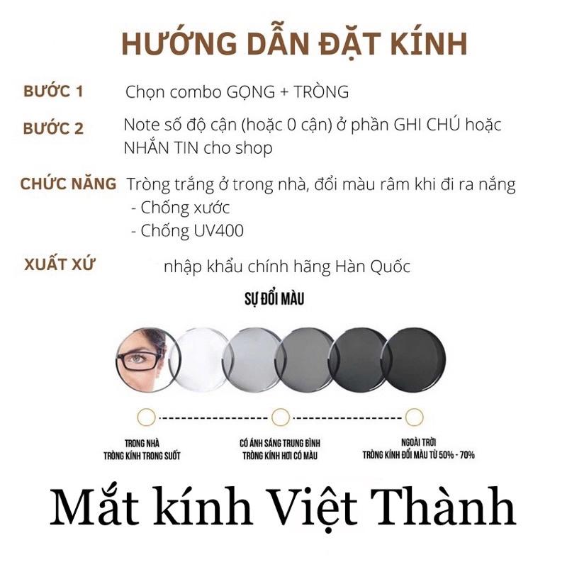 20 mẫu COMBO mắt kính cận đổi màu + gọng kính cận có độ sẵn ĐỔI MÀU KHI RA NẮNGO